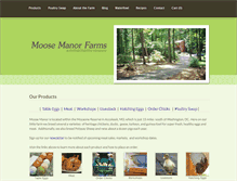 Tablet Screenshot of moosemanorfarms.com